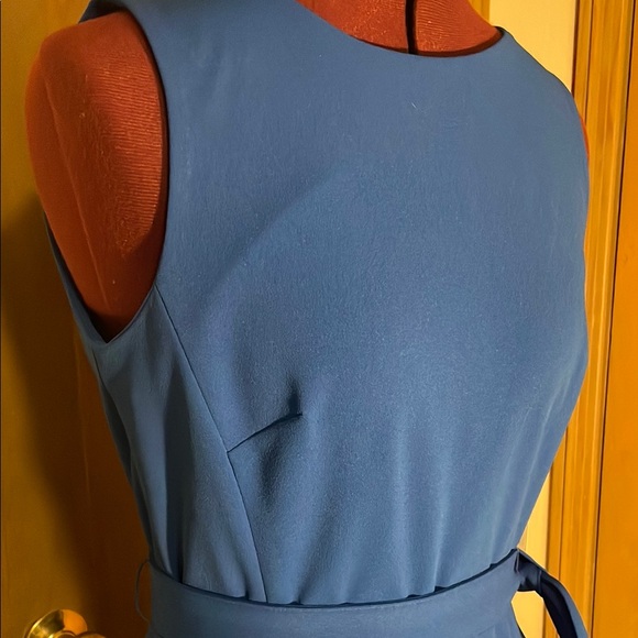 Calvin Klein Blue Ruffle Sleeveless Dress - Picture 6 of 14